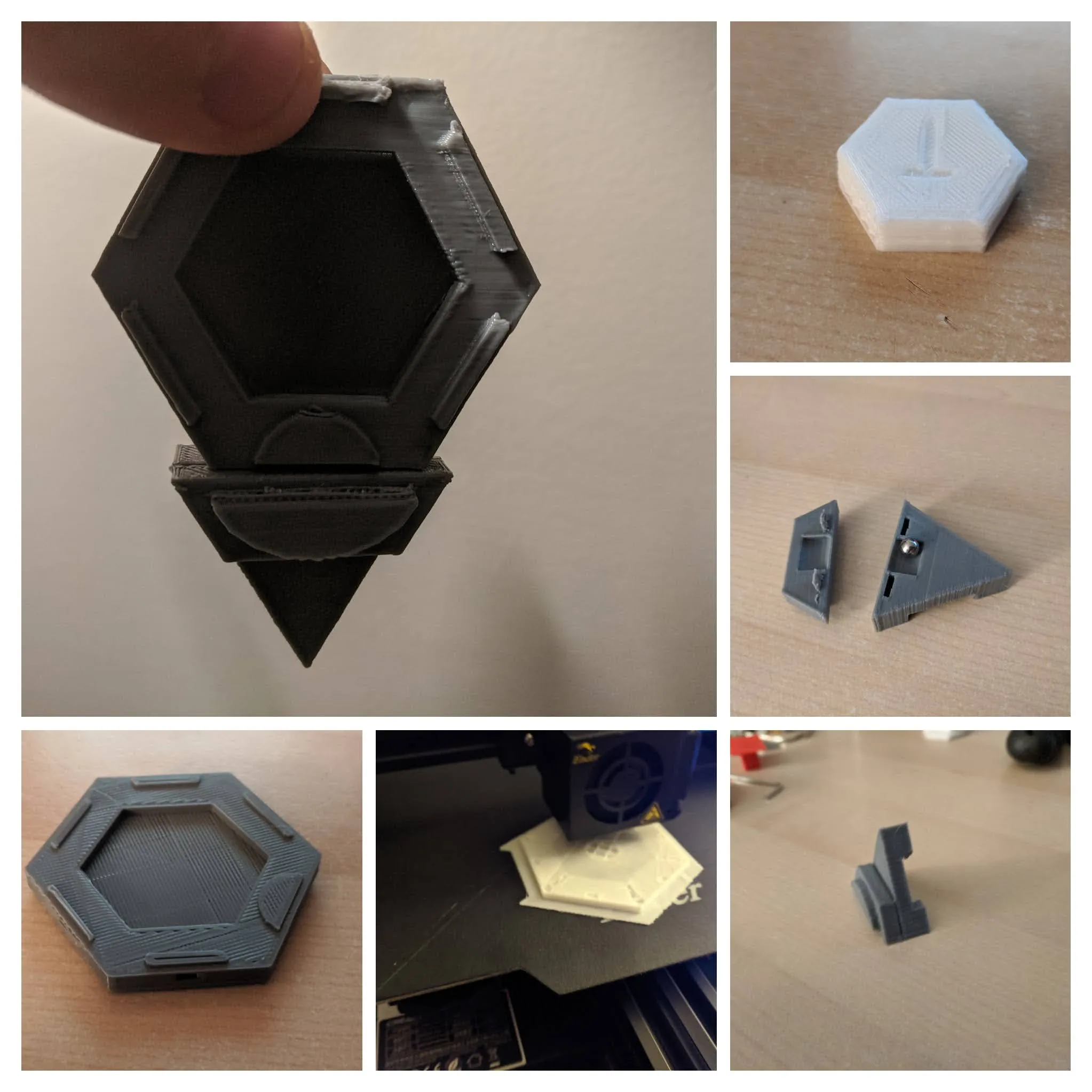 3-d printed hexagon board game prototype