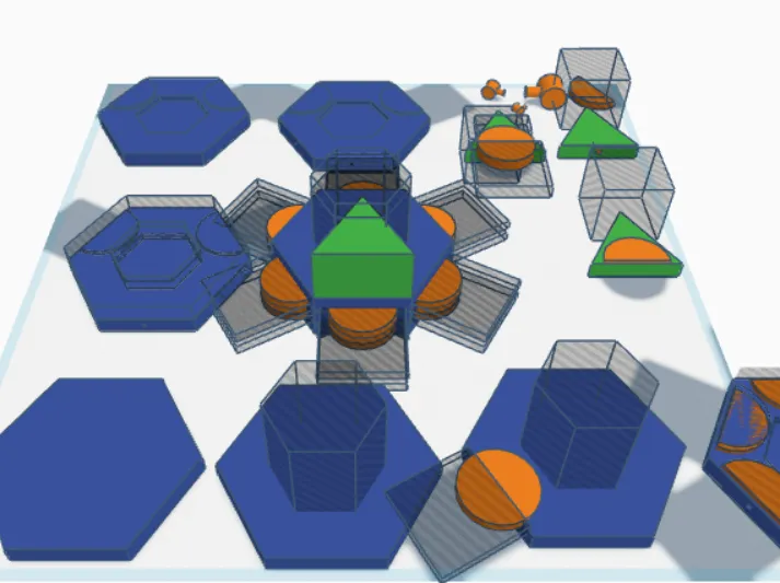 3-d modelled hexagon board game